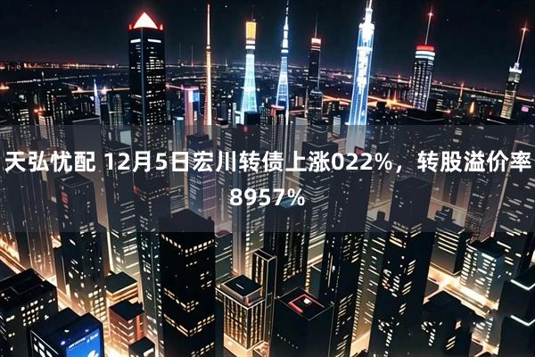 天弘忧配 12月5日宏川转债上涨022%，转股溢价率8957%